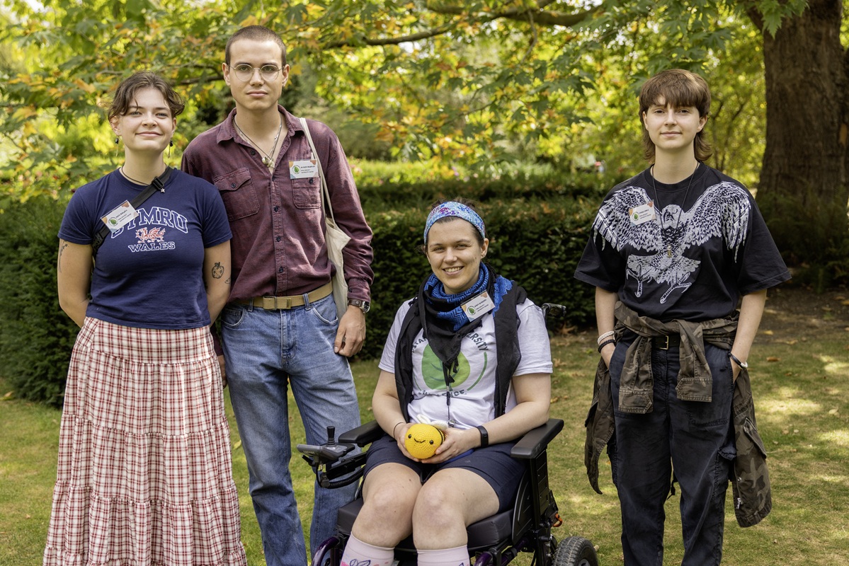 L–R Kate Bidwell, Alfred Bradley, Rory Queripel and Emma Coble, students from Cornwall College University Centre at the Eden Project, who reached the finals of the Botanical University Challenge.